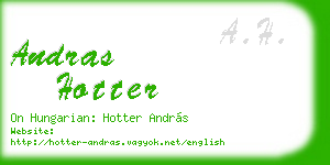 andras hotter business card